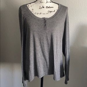 🔴5 for $25- Gabriella Rocha grey long sleeve henley top